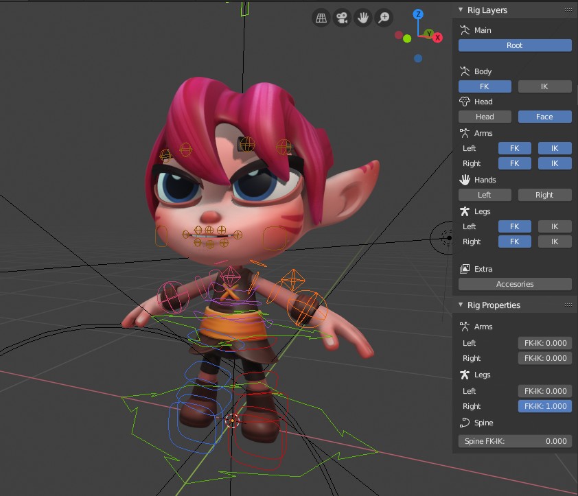 Lily rig from Artella for blender 2.80 beta & 2.79 preview image 1